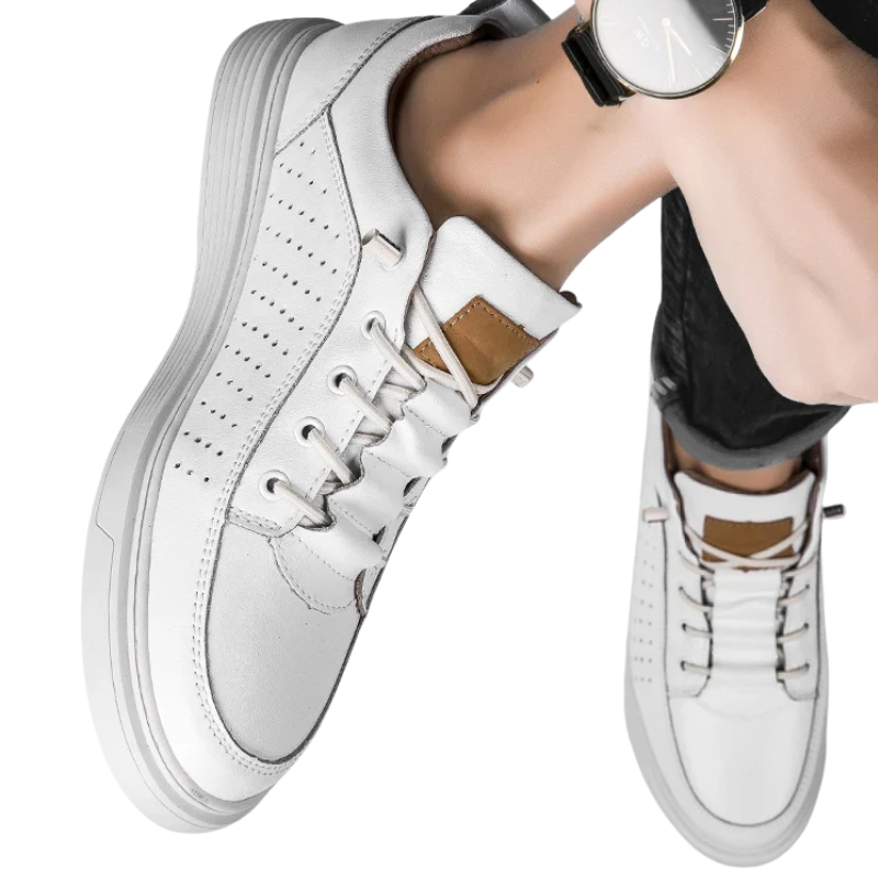 Cowhide Mesh, Durable & Breathable Men’s Fashion Sneakers