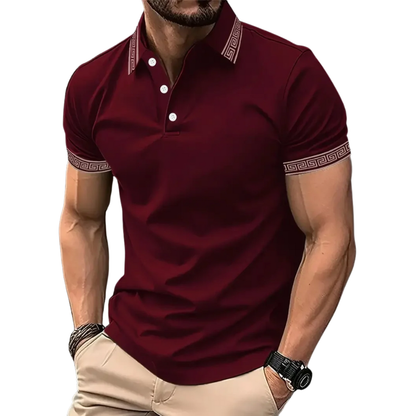 Casual Men’s Breathable Summer Business Solid Polo Shirt