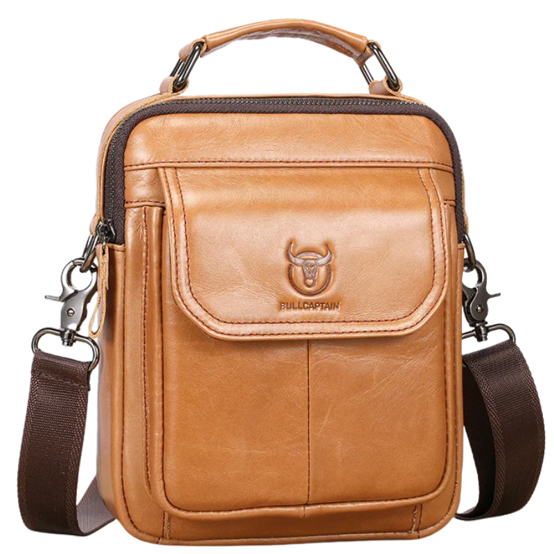 Retro Cowhide Men's Leather Crossbody Bag