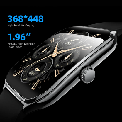 HD Screen, Calls & Alerts Sleek 1.96" AMOLED Smartwatch