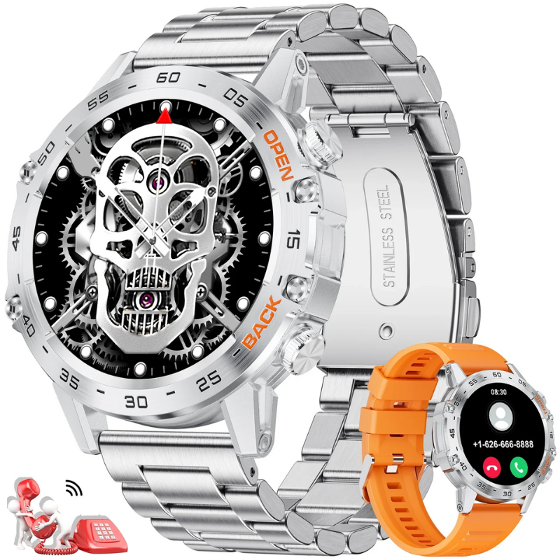 LIGE 1.39" Bluetooth Smartwatch Men Steel Band Sport Fitness Watch