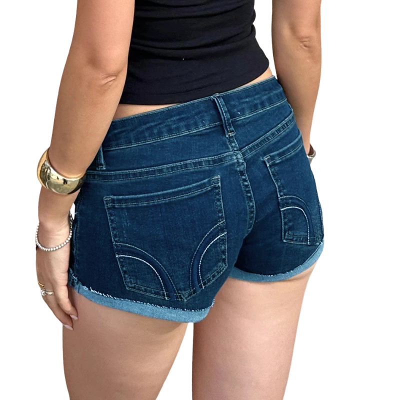 Slim Fit Low-Waist Two-Tone Ripped Stretch Jeans