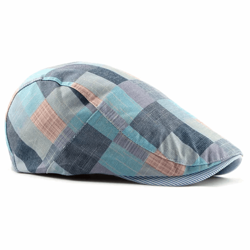 Classic England Plaid Beret Flat Cap