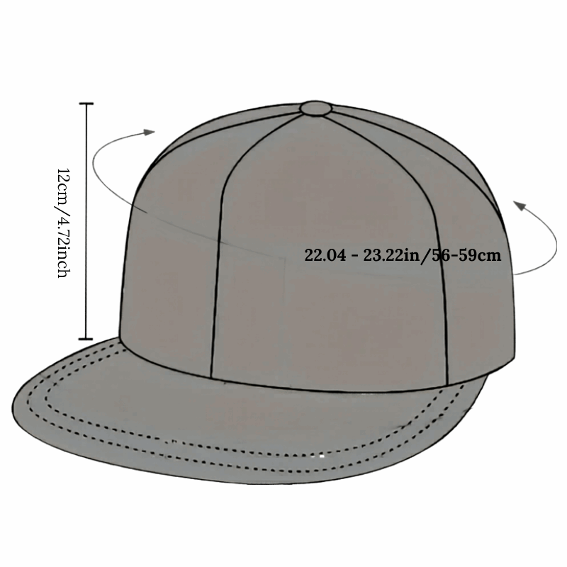 Urban Triangle Print Flat Brim Street Hat