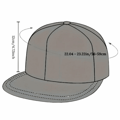 Urban Triangle Print Flat Brim Street Hat