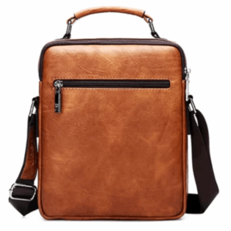 JEEP Men's Split Leather Business Messenger Crossbody Shoulder Bags