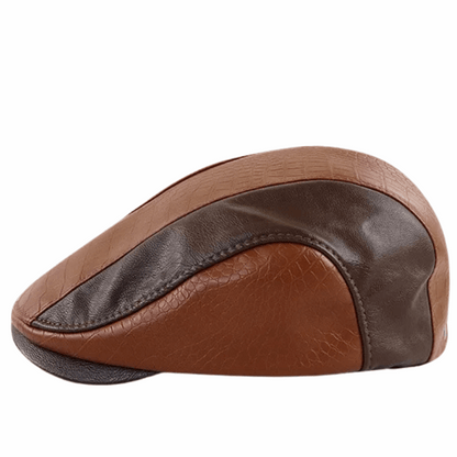 Classic Unisex Ivy Hat Leather Newsboy Cap