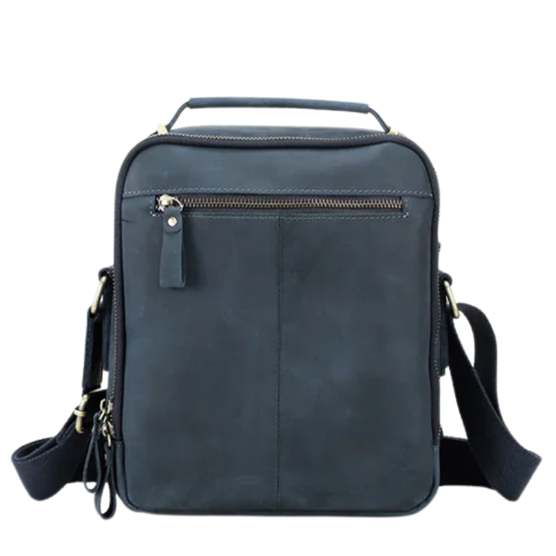 Vintage Crazy Horse Leather Men's Crossbody Messenger Shoulder Bag