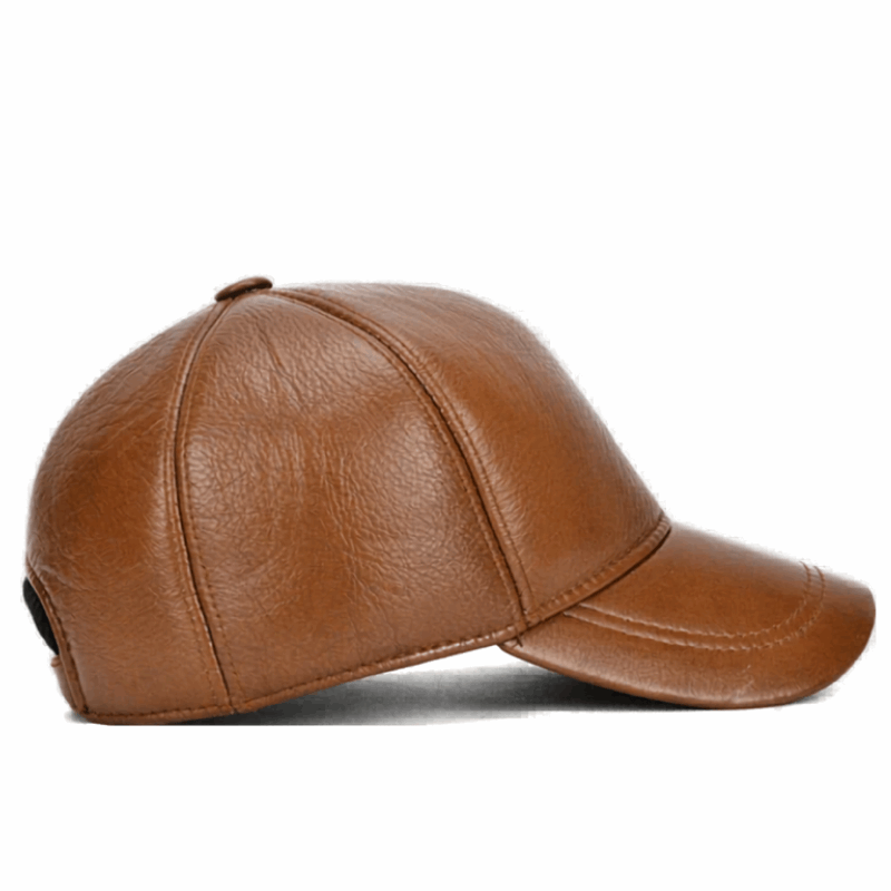 Men’s Genuine Cowhide Leather Adjustable Baseball Cap