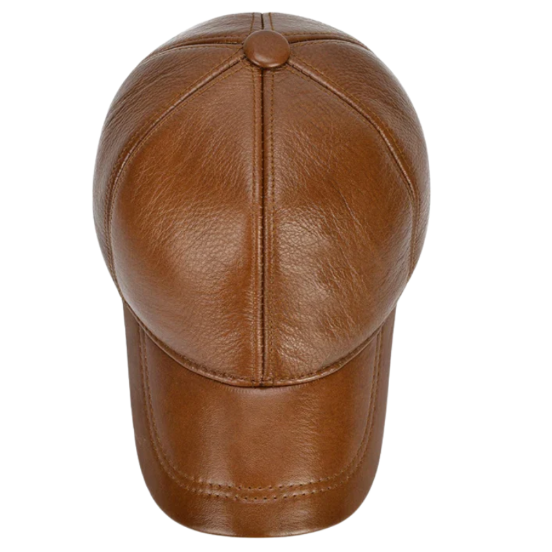 Men’s Genuine Cowhide Leather Adjustable Baseball Cap