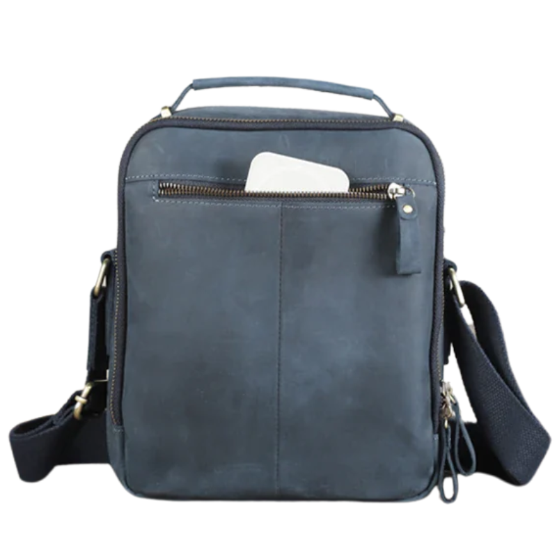 Vintage Crazy Horse Leather Men's Crossbody Messenger Shoulder Bag