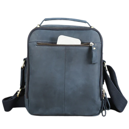 Vintage Crazy Horse Leather Men's Crossbody Messenger Shoulder Bag