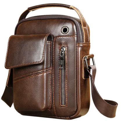New Casual Cow Leather Shoulder Crossbody Bag For Men