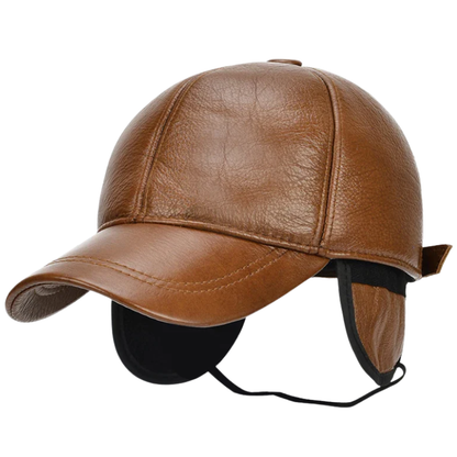 Men’s Genuine Cowhide Leather Adjustable Baseball Cap