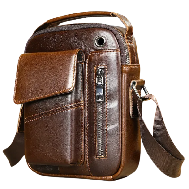 New Casual Cow Leather Shoulder Crossbody Bag For Men