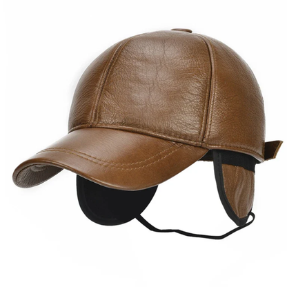 Men’s Genuine Cowhide Leather Adjustable Baseball Cap