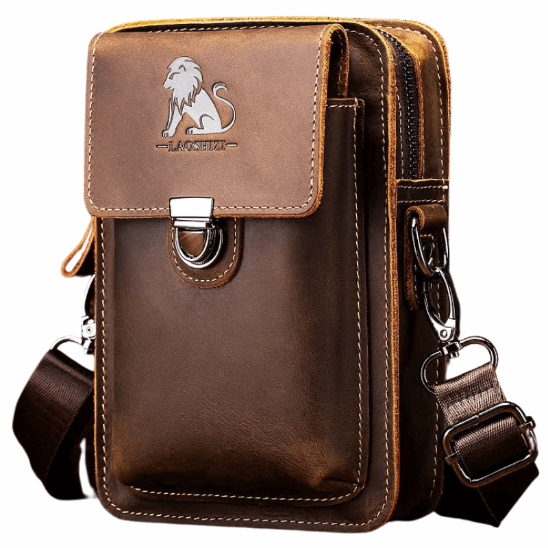 Men's Genuine Leather Crossbody Multi-Functional Belt & Waist Bag