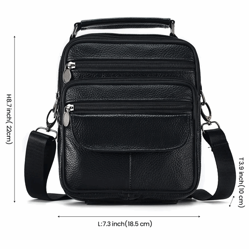 Genuine Leather Crossbody Men's  Messenger Sling Bag
