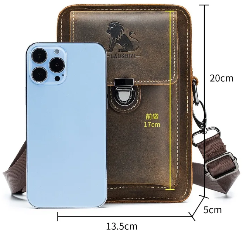 Men's Genuine Leather Crossbody Multi-Functional Belt & Waist Bag