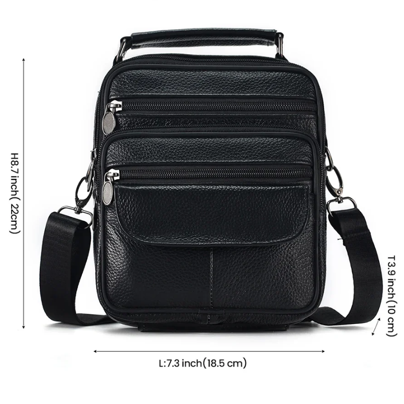 Genuine Leather Crossbody Men's  Messenger Sling Bag