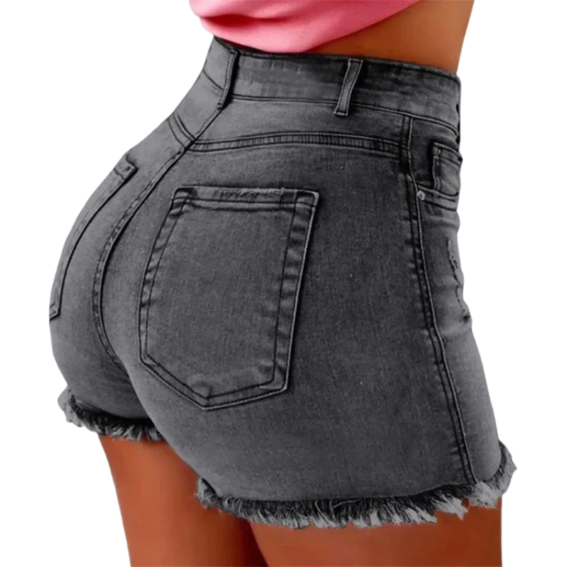 Stretch Distressed Hot High Waist Women's Denim Shorts