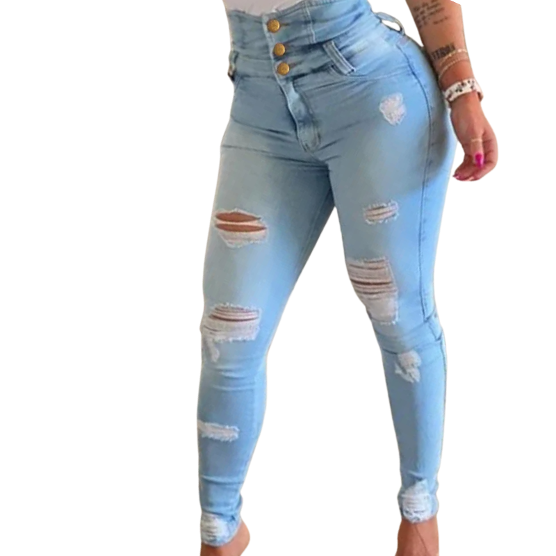 Women's High Waist Bodycon Spring Denim Pencil Pants