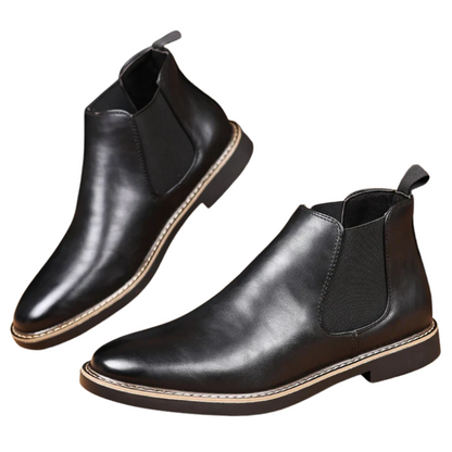 Retro Chelsea PU Leather Ankle Boots for Men