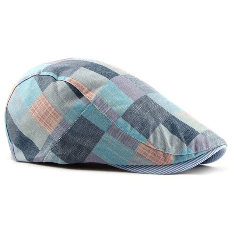 Classic England Plaid Beret Flat Cap