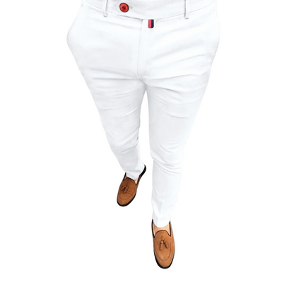 Men's High Waist Slim Fit Casual Business Pants