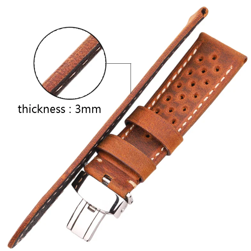 Vintage Genuine Leather Watch Band for Samsung Galaxy