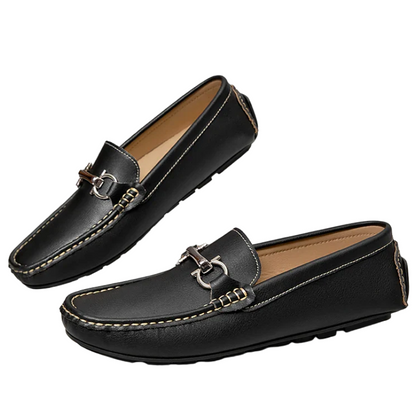 Men’s PU Leather Lightweight Non-Slip Casual Slip-On Loafers