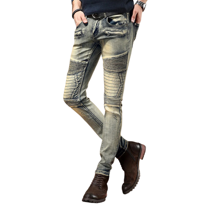 Trendy Autumn Locomotive Retro Do the Old Cowboy Pants