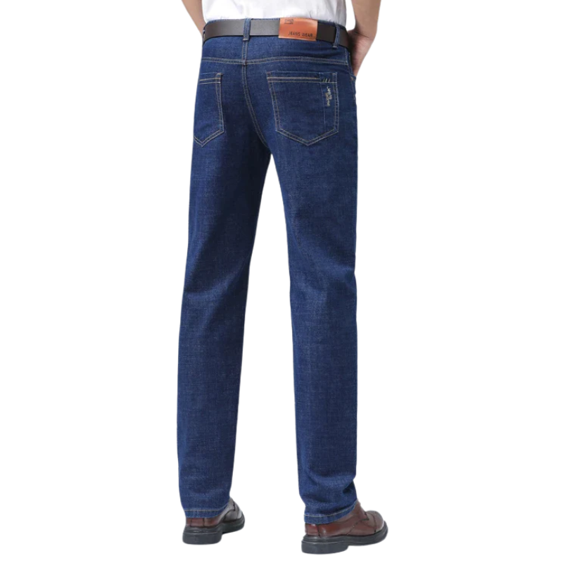 Comfort Fit Business Jeans Men’s Stretch Straight-Leg Denim