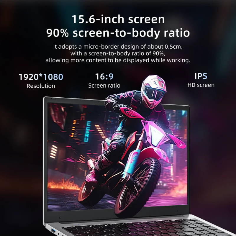 BYONE 15.6" Laptop J4115 8GB RAM 128GB-1TB SSD Ultra-Slim