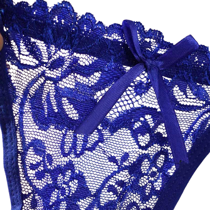 Sexy Lace Adjustable Thong Panties for Women Low Rise Briefs