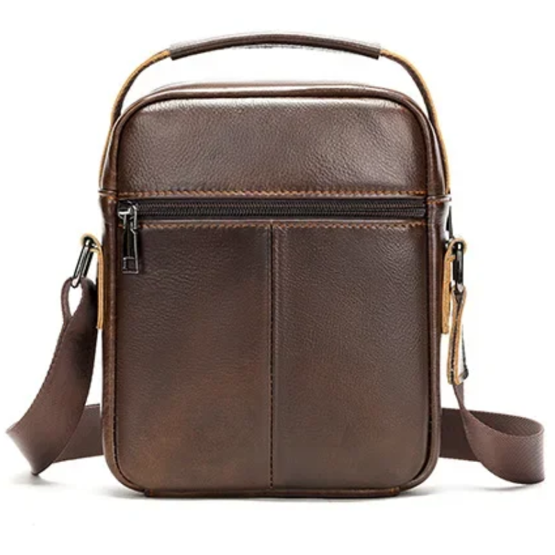 Large Capacity Crossbody Men's Casual Cow Leather Shoulder Bag