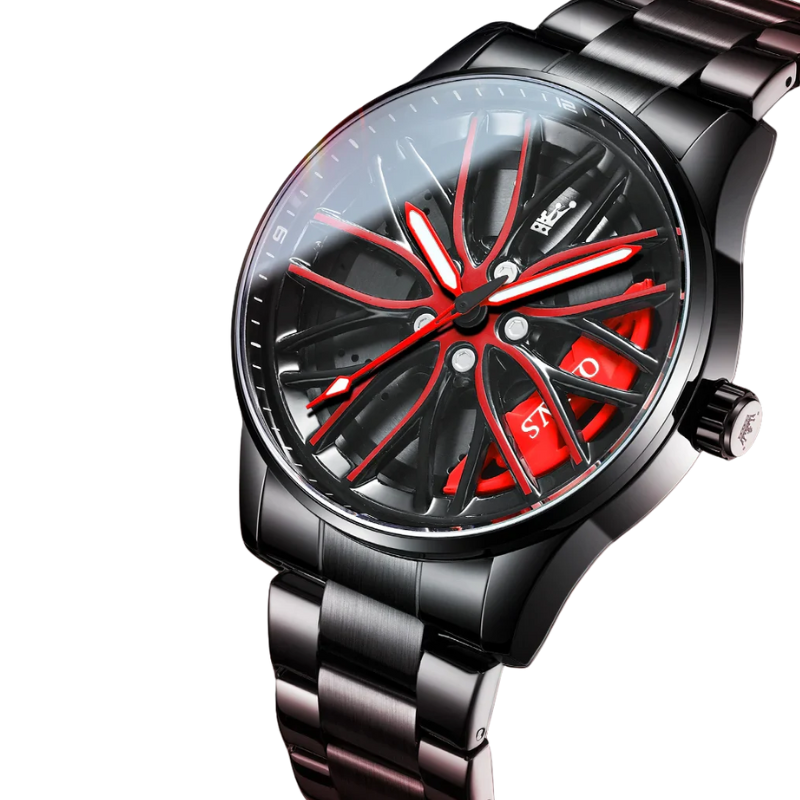Waterproof Sport Rim Quartz OLEVS Luxury Wheel Watch for Men