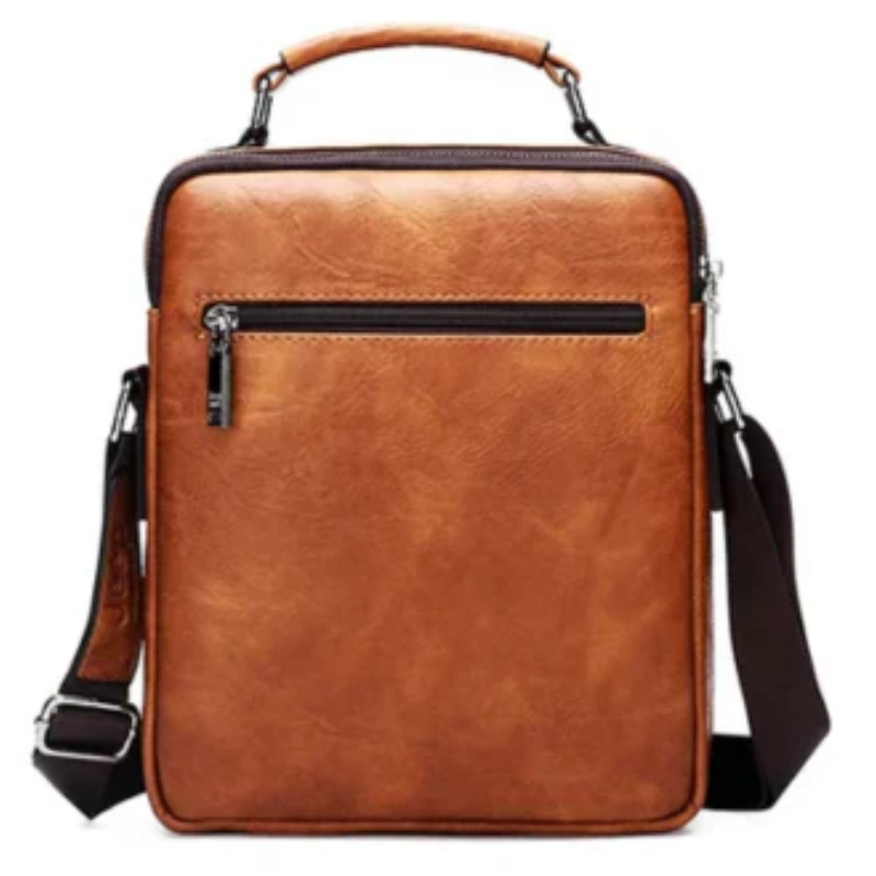 JEEP Men's Split Leather Business Messenger Crossbody Shoulder Bags