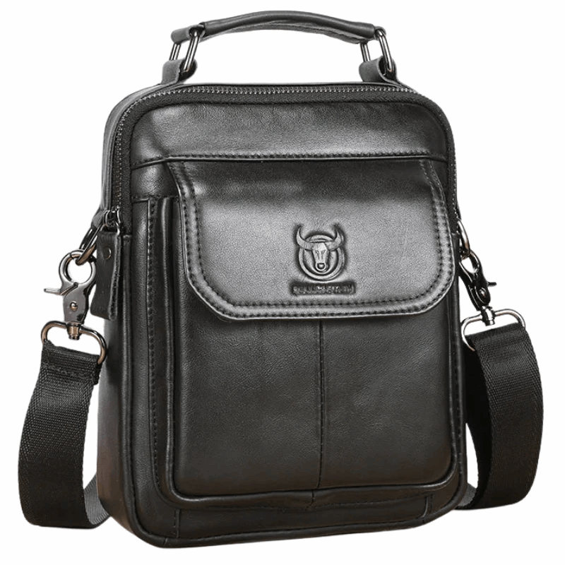 Retro Cowhide Men's Leather Crossbody Bag