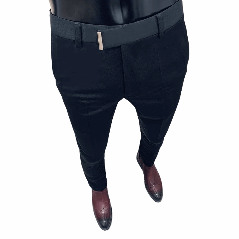 Casual Slim Fit Korean Style Men's Ankle Pants