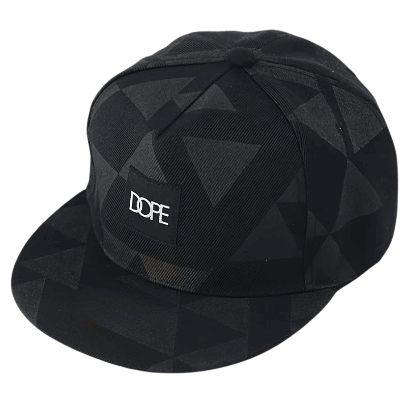 Urban Triangle Print Flat Brim Street Hat