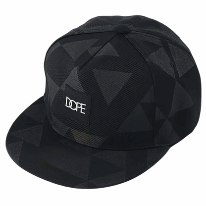 Urban Triangle Print Flat Brim Street Hat