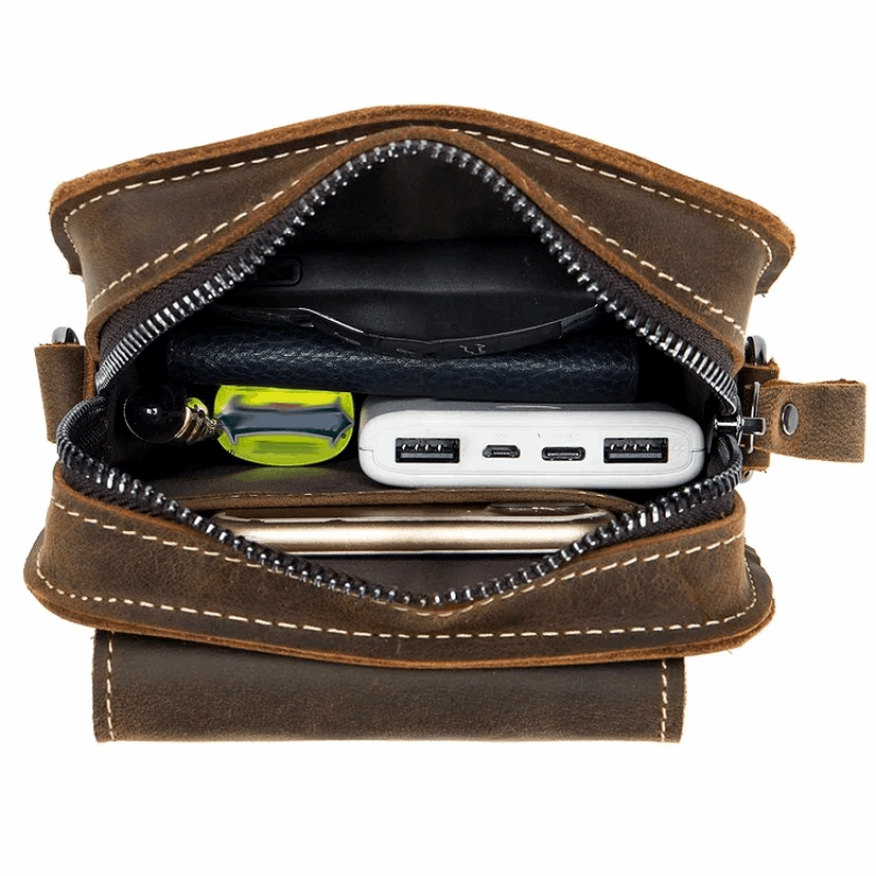 Men's Genuine Leather Crossbody Multi-Functional Belt & Waist Bag