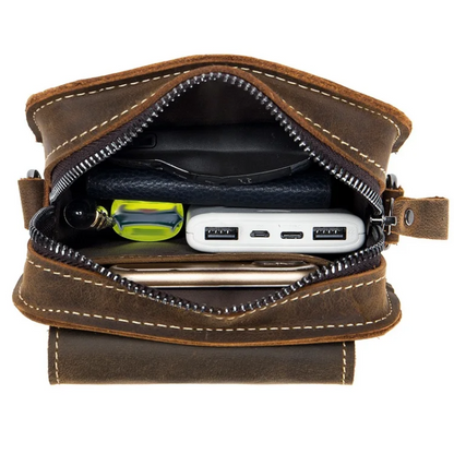 Men's Genuine Leather Crossbody Multi-Functional Belt & Waist Bag