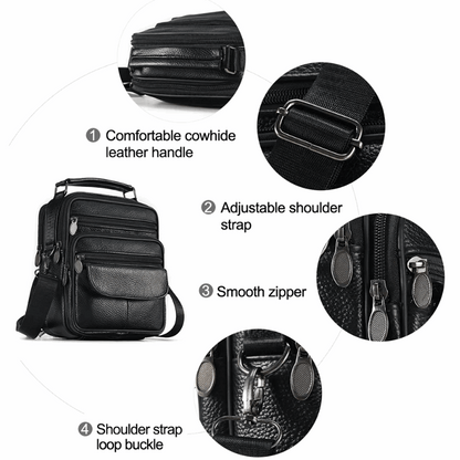 Genuine Leather Crossbody Men's  Messenger Sling Bag