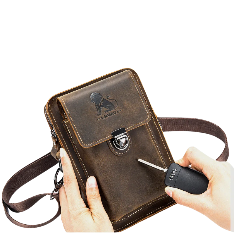 Men's Genuine Leather Crossbody Multi-Functional Belt & Waist Bag