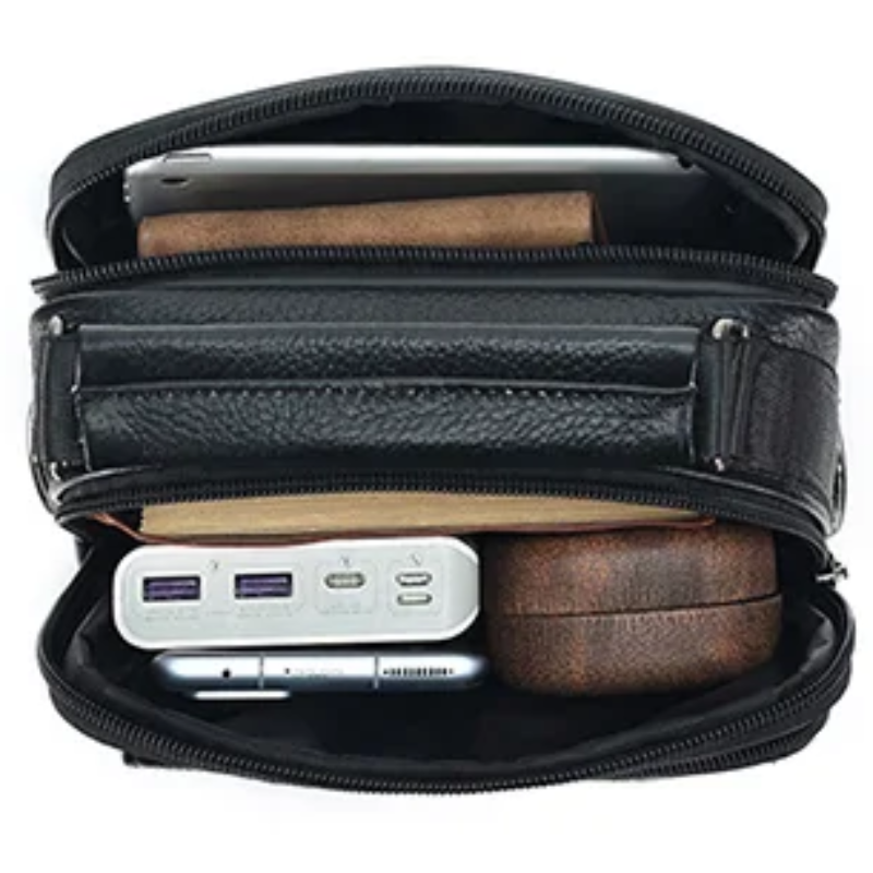 Genuine Leather Crossbody Men's  Messenger Sling Bag