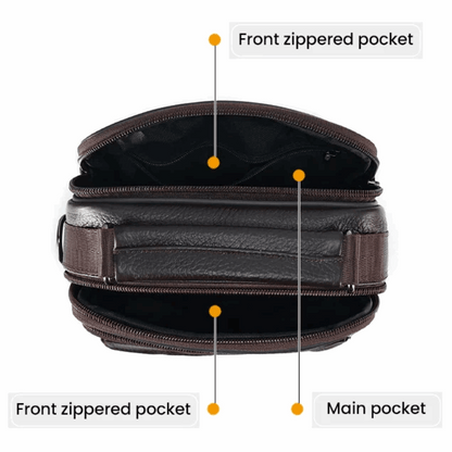 Genuine Leather Crossbody Men's  Messenger Sling Bag