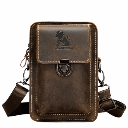Men's Genuine Leather Crossbody Multi-Functional Belt & Waist Bag