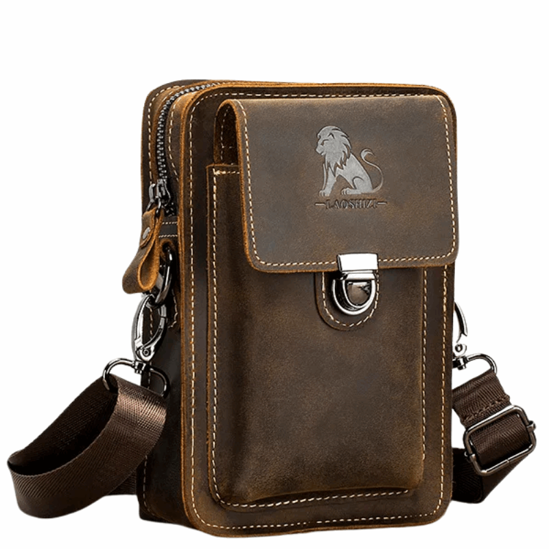 Men's Genuine Leather Crossbody Multi-Functional Belt & Waist Bag